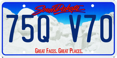 SD license plate 75QV70