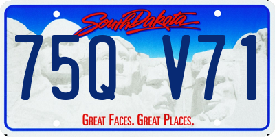 SD license plate 75QV71