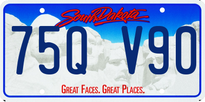 SD license plate 75QV90