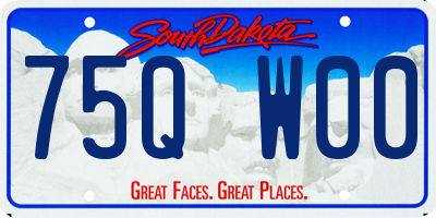 SD license plate 75QW00