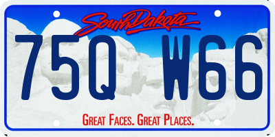 SD license plate 75QW66
