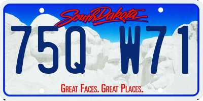 SD license plate 75QW71