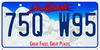 SD license plate 75QW95