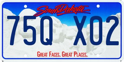 SD license plate 75QX02