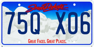 SD license plate 75QX06