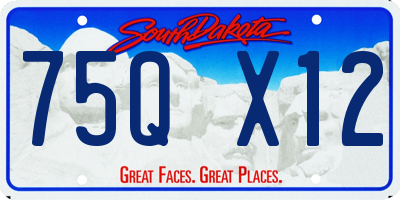 SD license plate 75QX12