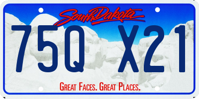 SD license plate 75QX21