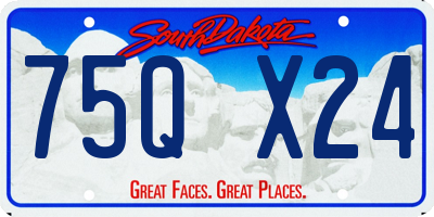 SD license plate 75QX24