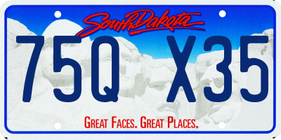 SD license plate 75QX35
