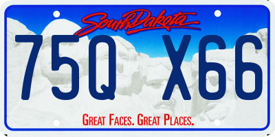SD license plate 75QX66