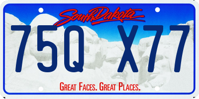 SD license plate 75QX77