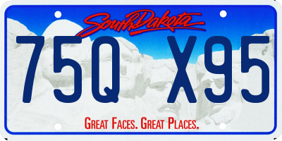 SD license plate 75QX95
