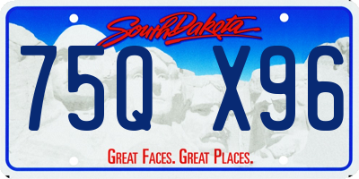 SD license plate 75QX96
