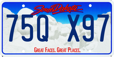 SD license plate 75QX97