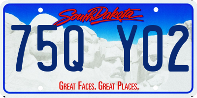 SD license plate 75QY02