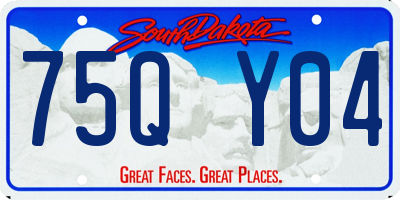 SD license plate 75QY04