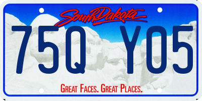 SD license plate 75QY05