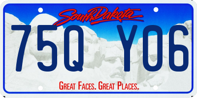 SD license plate 75QY06