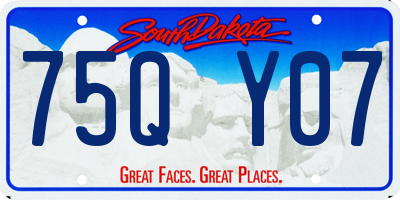 SD license plate 75QY07
