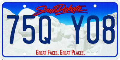 SD license plate 75QY08