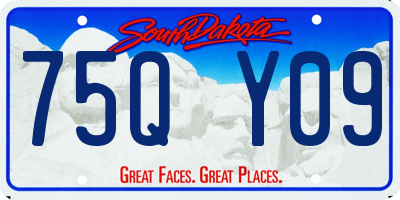 SD license plate 75QY09