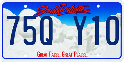 SD license plate 75QY10