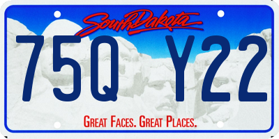 SD license plate 75QY22
