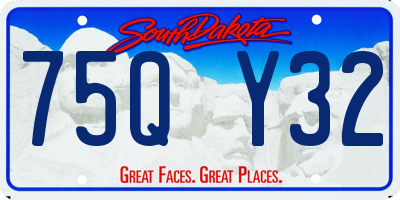 SD license plate 75QY32