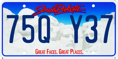 SD license plate 75QY37