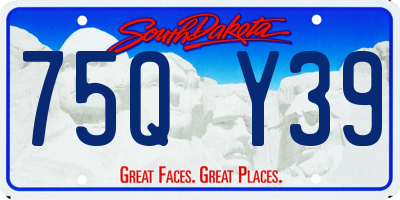 SD license plate 75QY39
