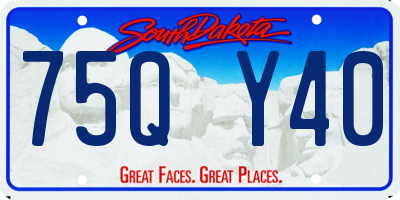 SD license plate 75QY40