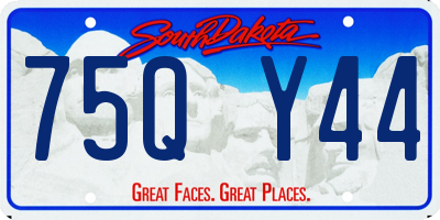 SD license plate 75QY44