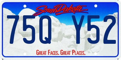 SD license plate 75QY52