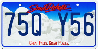 SD license plate 75QY56