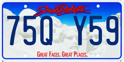SD license plate 75QY59