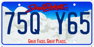 SD license plate 75QY65