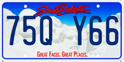 SD license plate 75QY66
