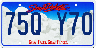 SD license plate 75QY70
