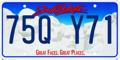 SD license plate 75QY71