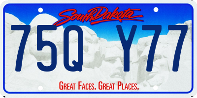 SD license plate 75QY77