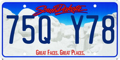 SD license plate 75QY78