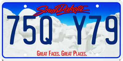 SD license plate 75QY79