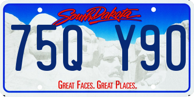 SD license plate 75QY90