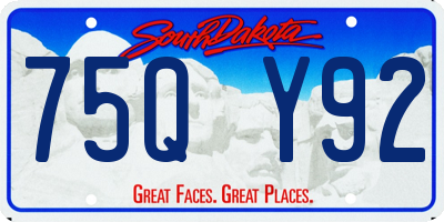 SD license plate 75QY92