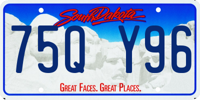 SD license plate 75QY96