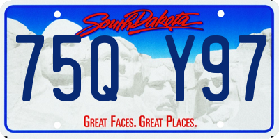 SD license plate 75QY97