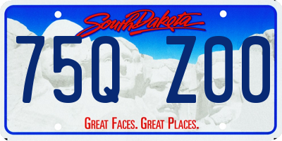 SD license plate 75QZ00