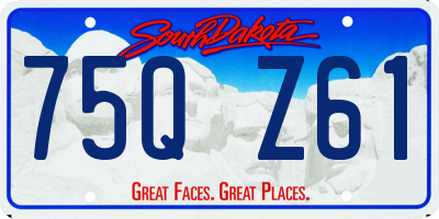 SD license plate 75QZ61