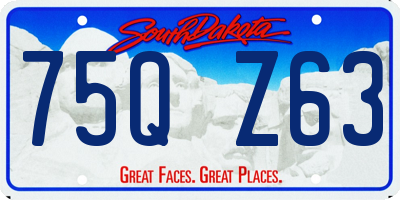 SD license plate 75QZ63