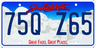 SD license plate 75QZ65